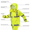 thumbnail image 4 of iCreek Reflective Safety Jacket High Visibility Rain Jacket for Men & Women( Yellow,L ), 4 of 6