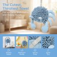 thumbnail image 7 of REGALWOVEN Cute Animal Chenille Hanging Hand Towels, Cartoon Fuzzy Ball Hand Towel, Soft Absorbent Decorative Bathroom Towels 1 Pc Blue 9" x 12", 7 of 7