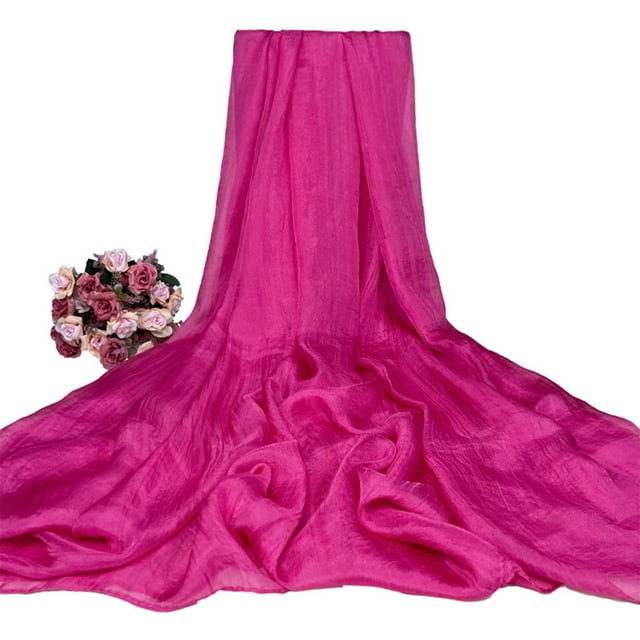 fastboy Châles Légers et Respirants pour un Look Confortable et Élégant Large Application Longs Châles Rose Rouge