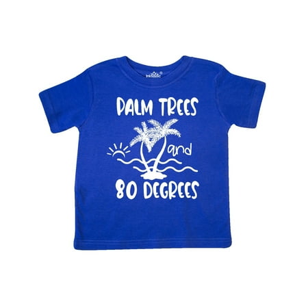 

Inktastic Spring Break Palm Trees and 80 Degrees Gift Toddler Boy or Toddler Girl T-Shirt