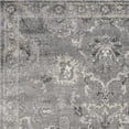 thumbnail image 4 of 5' x 8' Grey Vintage Floral Bordered Indoor Area Rug, 4 of 5