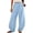 #0517-Light Blue, variant on Women's Loose Casual Cotton Linen Baggy Pants with Elastic Waist Relax Fit Lantern Trouser