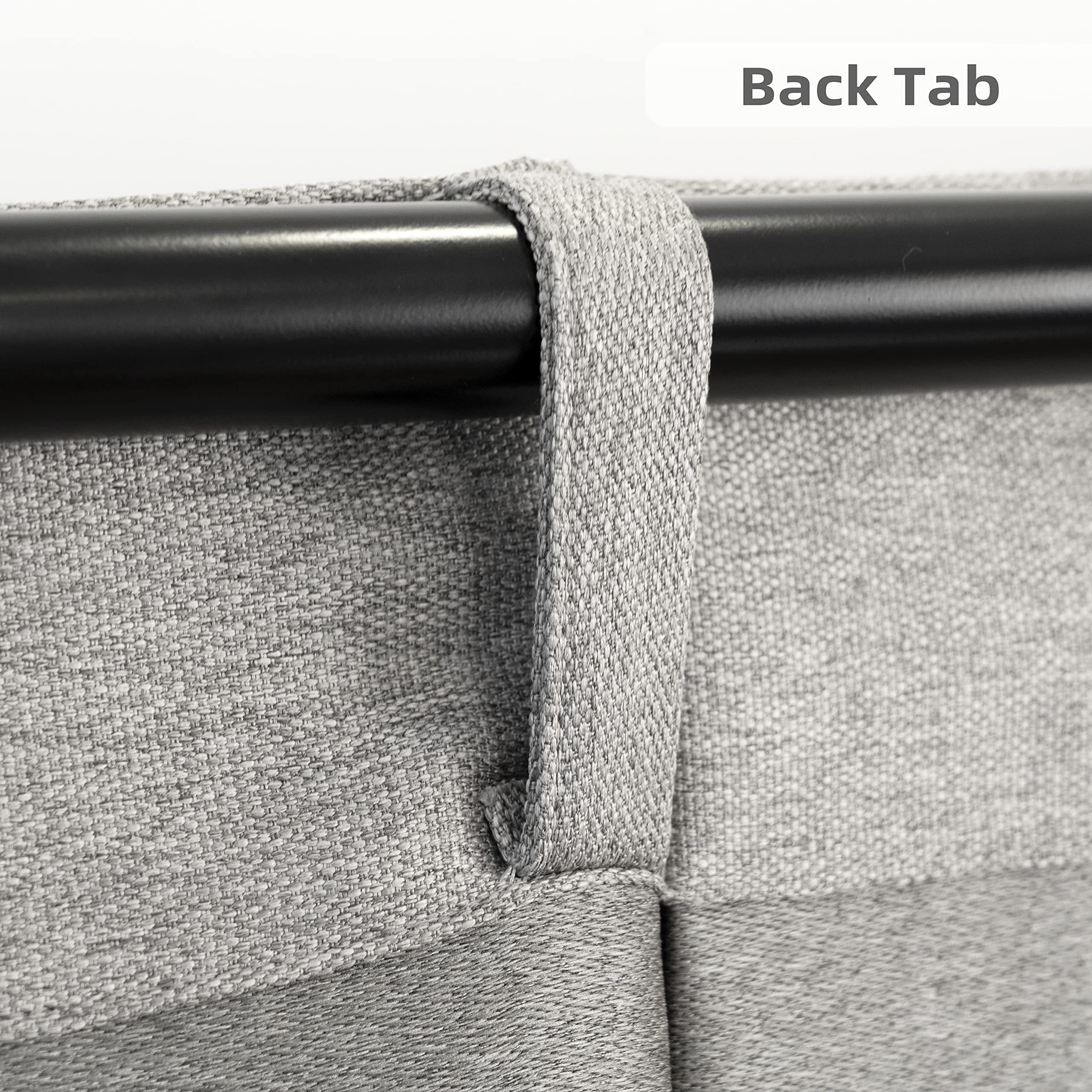 DriftAway Pinch Pleat Valance for Kitchen Window Blackout Faux Linen Textured Solid Gray Valance for Living Room 16 Inch Farmhouse Window Treatment Back Tab 52x16 Gray