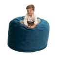 thumbnail image 2 of Ultimate Sack 3000 3-Foot Bean Bag Chair, Oversized Foam Lounger, Red Fur Cover, 2 of 9