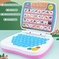 thumbnail image 3 of YOPTOP Toys Small Laptop, English 5 Learning Modes Toddler Computer Toy For Kindergarten For Kids -Pink,Pink, 3 of 6