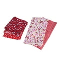 thumbnail image 2 of 5Pcs/Set DIY Handcraft Cotton Craft Fabric Soft Sewing Quilting Printed Cloth Set 50x50cm Red, 2 of 9