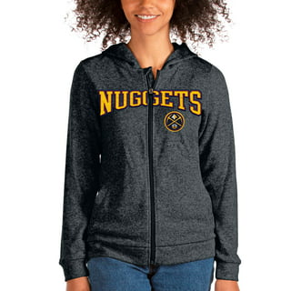 Denver Nuggets Antigua Fortune Big & Tall Quarter-Zip Pullover Jacket - Heather Black