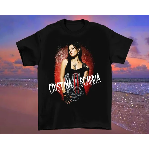 RARE Cristina Scabbia Concert Tour Tee Men Women Cotton Shirt Full Size