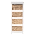 thumbnail image 3 of OSP Designs Unité de Rangement à Quatre Niveaux Seabrook avec Finition et Paniers Naturels Blanc, 3 of 5