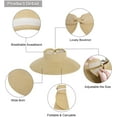 thumbnail image 6 of AURORA TRADE Foldable Straw Sun Visors for Women, Sun Protecetion Wide Brim Sun Hats Adjustable Roll Up Beach Hat, 6 of 7