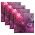 thumbnail image 5 of Satin Native Fab Cotton Dinner Napkin Sleeping Fox Pink Flowers Pearls Reusable, 5 of 8