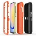 thumbnail image 6 of Xhy Samsung Galaxy A25 5G Case with Privacy Screen and Lens Protector Military Grade Heavy Duty Protection 3 in 1 Shockproof Armor Rugged Durable Detachable for Galaxy A25 5G Phone - Black+Orange, 6 of 6