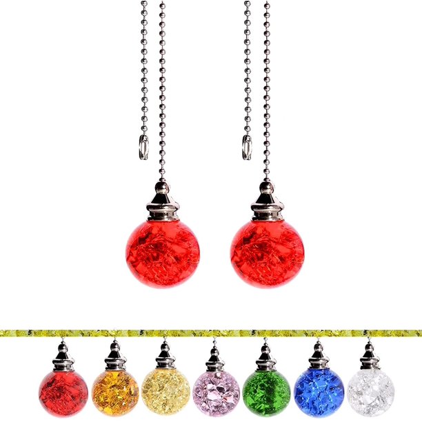 MLINY Crystal Ceiling Fan Pull Chain Extension with Connector for