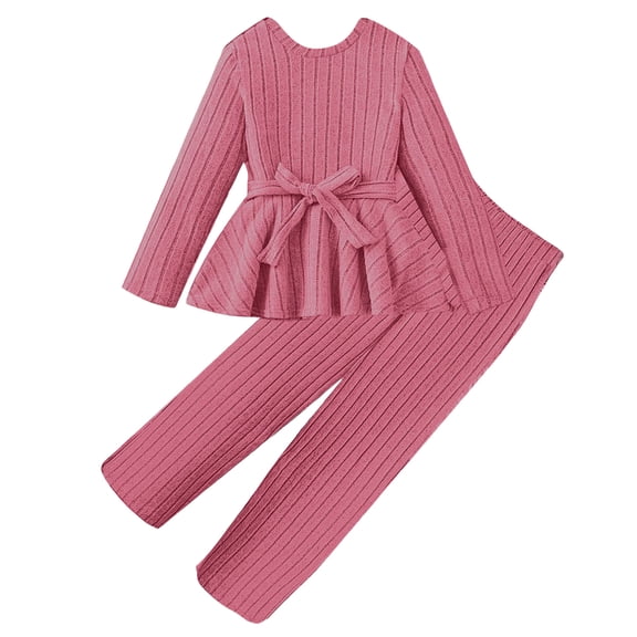 gibobby Little Girl Clothes Fall Winter Outfits Infant Girl Sweatshirt Top 8-11 Years Pants Set