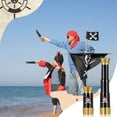 thumbnail image 4 of 2 Pieces Plastic Pirate Telescope Toy Portable Adjustable Mini Retro Telescope Mini Plastic Pirate Captain Monocular Telescopes Toy for Party Favor Supplies, Bronze and Black, 4 of 7