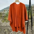 thumbnail image 5 of QQAMB Women's Elegant Shawl Wrap - Cross Front Poncho Cape - Wrap Topper Knitted Cardigans Sweater Shawls, 5 of 5