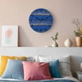 thumbnail image 3 of Wall Clock Blue Wood Grain Clocks PVC Silent Non-Ticking Battery Operated Decorative Rustic Retro Wooden Plank Round Clock for Home Living Room Kitchen Bedroom Office School Wall Decor 10 Inch, 3 of 9