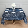 thumbnail image 3 of Math Equations Calculus Symbols Blue Pattern Square Tablecloth,Waterproof Square Table Cover,Wipeable Spillproof Washable Table Cover for Home Kitchen Party Decor 52"x52"(132x132cm), 3 of 6