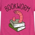 thumbnail image 3 of Instant Message - Bookworm - Toddler And Youth Girls Short Sleeve Graphic T-Shirt, 3 of 6