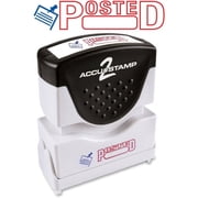 Accu-Stamp2® Pre-Ink Message Stamp, Posted, Red