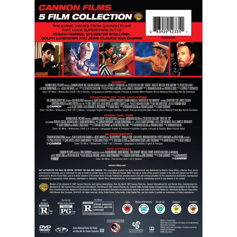 CANNON FILMS - 5 FILM COLLECTION - DVD - 5 DISC SET