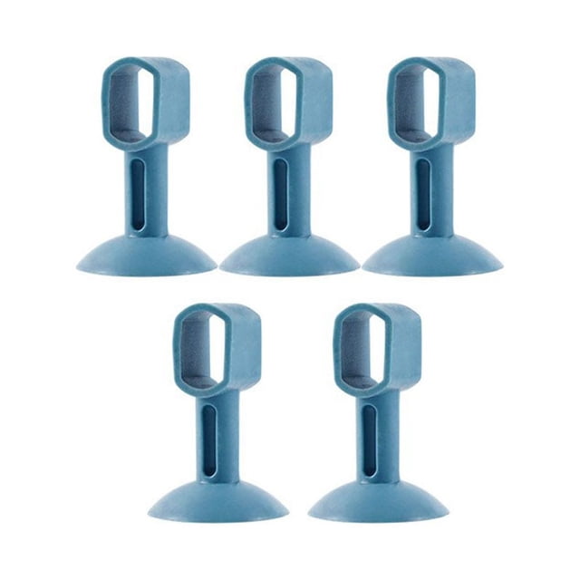 Wweixi 5 Pcs Poignée de Porte en Silicone Anti-Collision Faible Bruit pour Protection Ventouse Armoire Détachable Bleu 1Ensemble