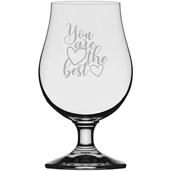 You Are The Best Valentine's Day Quotes Etched 13.25oz Iona Beer Glass