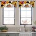 thumbnail image 3 of LALILO Kitchen Curtain Valance Child Pumpkin Children Gift Box Rod Pocket Window Curtain 52"x 18" Set of 2, 3 of 5