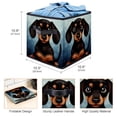 thumbnail image 3 of Dachshund Foldable Toy Box Storage Box Organizer Bins with Handle, 10.8"x10.5"x10.6", Large Capacity, 3 of 6