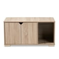 thumbnail image 2 of Baxton Studio Jasper Modern and Contemporary Oak Finished 2-Door Wood Cat Litter Box Cover House, 2 of 2
