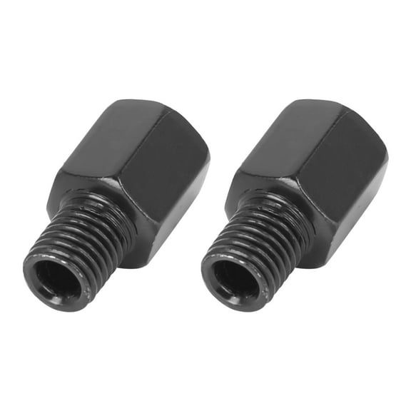 Unique Bargains 2pcs10mm RH to 10mm RH Black Metal Motorcycle Rearview Mirrors Adapter Bolt Screw