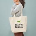 thumbnail image 3 of CafePress - Celery Not Pizza Tote Bag - Unisex Canvas Tote Bag, Beige, 1-Piece, 3 of 7