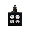 thumbnail image 1 of Village Wrought Iron EOO-10 Lighthouse Outlet Cover Double - Black, 1 of 3