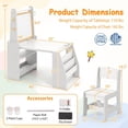 thumbnail image 5 of Demi Bonn Gray Kids Art Table & Chair Set, Drawing & Reading, Storage Shelves, Double-Sided Easel, 5 of 7