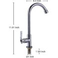 thumbnail image 3 of Cold Water Sink Faucet Single Handle One Hole High Arc Deck Mount Stainless Steel Bar Faucet - CX, 3 of 5