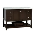 thumbnail image 6 of KBC Lakeshore 48" Wood Bathroom Vanity w/Engineered Carrara Stone in Chocolate, 6 of 6