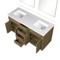 thumbnail image 4 of Abbey 80 in W x 22 in D Black Oak Double Bath Vanity, Cultured Marble Top, Faucet Set, and 36 in Mirrors, 4 of 8