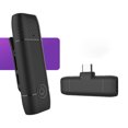 thumbnail image 1 of Micrófono con clip negro Cancelación de ruido Micrófono de solapa inalámbrico Altavoz con reducción de ruido de solapa para transmisión telefónica Entrevista al aire libre Grabación de reuniones TIPO, 1 of 5