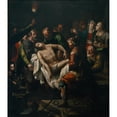 thumbnail image 2 of Baltasar de Echave y Rioja 12x14 Gold Ornate Wood Frame and Double Matted Museum Art Print Titled - The Burial of Christ (1665), 2 of 4