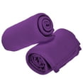 thumbnail image 3 of Imperial Home Fleece Blankets Bed, Travel & Throw Blanket Bulk Pack, Purple 12-Pack, 3 of 6