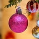 thumbnail image 5 of Adorno de colgante de Navidad, bolas de Navidad irrompibles, colgantes de árbol de Navidad, conjunto de 24 piezas de bolas de Navidad de 40 mm, conjunto de 24 bolas de Navidad de 4 cm fucsia, 5 of 7