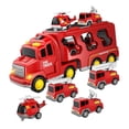 thumbnail image 4 of Camión de bomberos de juguete, vehículos eléctricos de fricción, juguetes para vehículos con luces y sonidos para niños y niñas, Pascua, regalo Rojo, 4 of 10