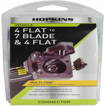 Hopkins Towing Solutions Multi-Tow 4 Flat to 7 Blade and 4 Flat Adapter, 47185