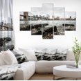 thumbnail image 1 of Brooklyn Bridge with Rocks on Shore - Large Cityscape Canvas Art Print, 1 of 4
