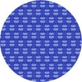 thumbnail image 1 of Ahgly Company Indoor Round Patterned Blue Ribbon Blue Area Rugs, 6' Round, 1 of 6