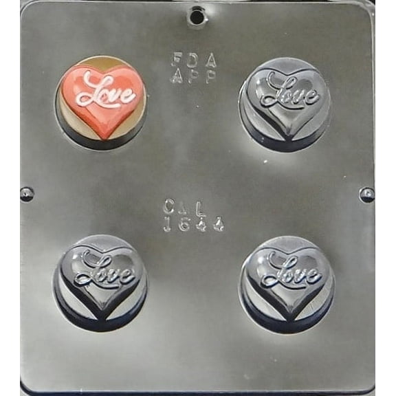 1644 Love Heart Oreo Cookie Chocolate Candy Mold