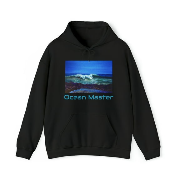 Unisex Ocean Master™ Black Hooded Sweatshirt