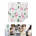 thumbnail image 4 of Pink Flamingos Cloth Napkins Set of 4 Reusable Dinner Napkins, Summer Green Tropical Palm Leaves Cocktail Napkin Washable Table Napkins for Wedding/Holiday Party/Baby Shower 20"x20", 4 of 7