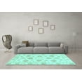 thumbnail image 3 of Ahgly Company Indoor Square Oriental Light Blue Traditional Area Rugs, 7' Square, 3 of 4