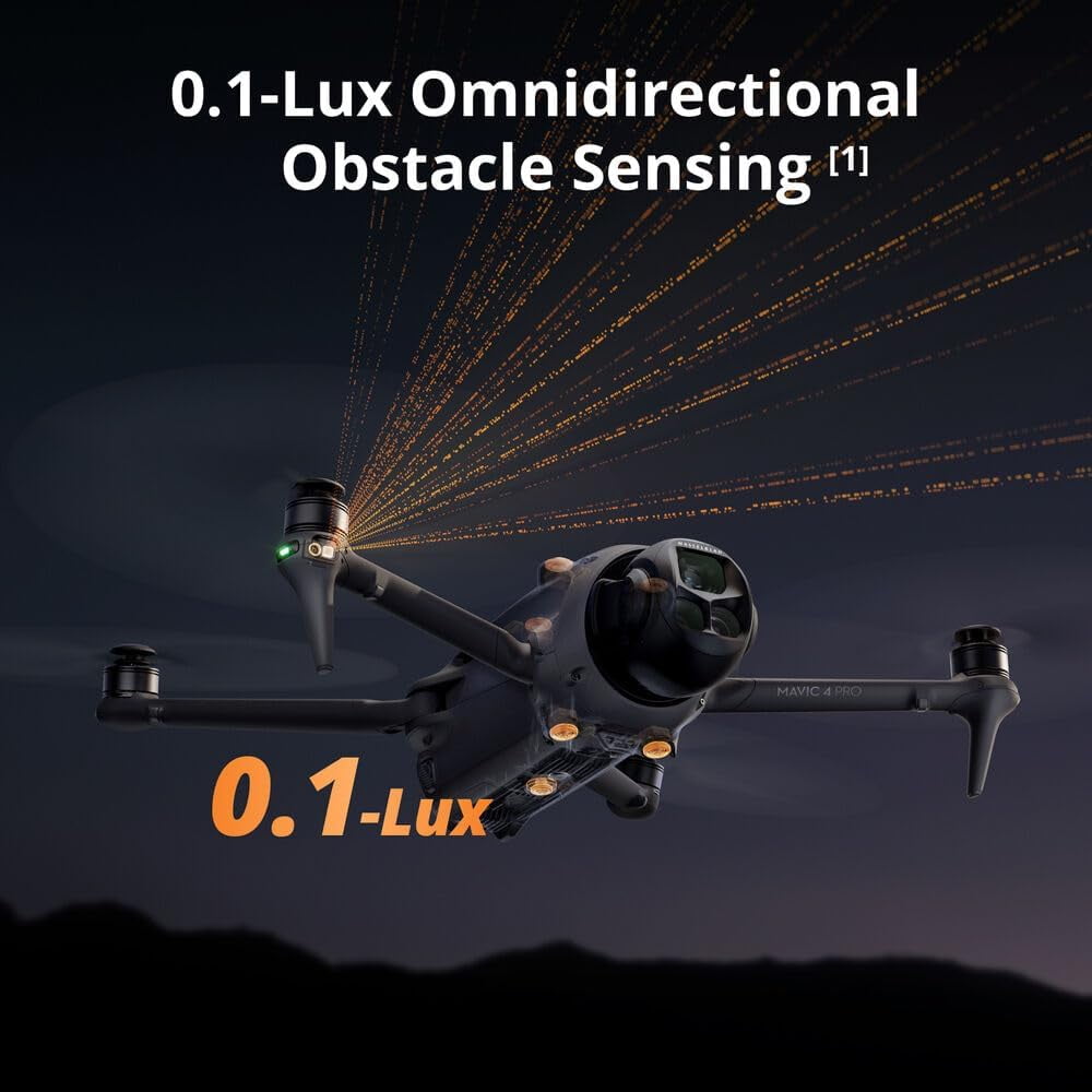 DJI Mavic 4 Pro Drone Fly More Combo - 6K/60fps HDR Video, 100MP Camera, 51-Min Flight Time, Omnidirectional Obstacle Avoidance - Bundle with 128GB SD Card, 2-Year Warranty, Backpack & Pilot Kit